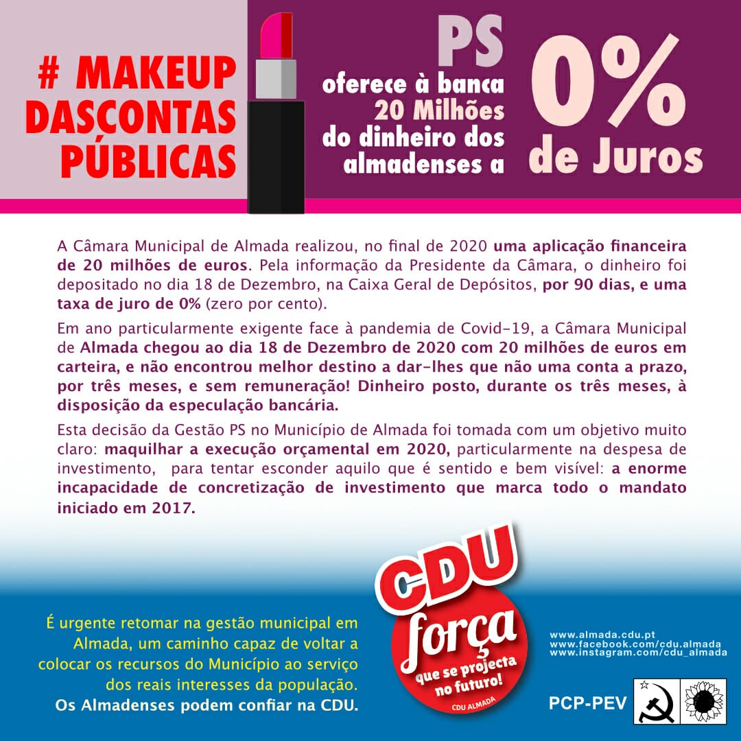 PS fez Makeup das contas públicas